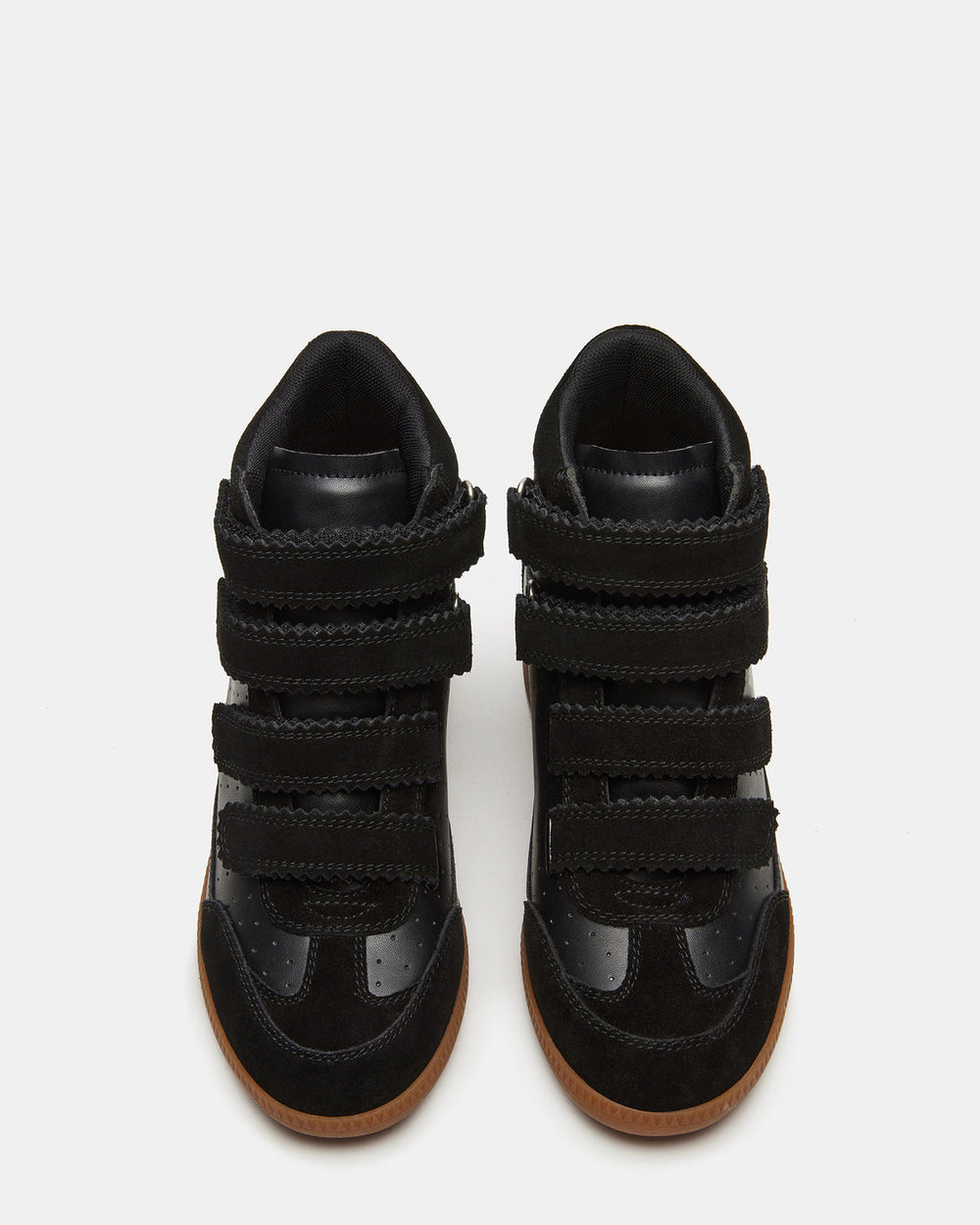 MUSTANG Black Suede Women's High-Top Velcro Sneaker