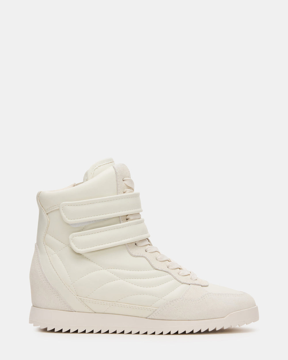 LIFTOFF White Leather Lace-Up High-Top Sneaker