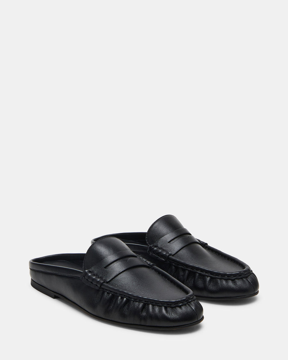 RAFE Black Leather Slip-On Mule Women's Flat