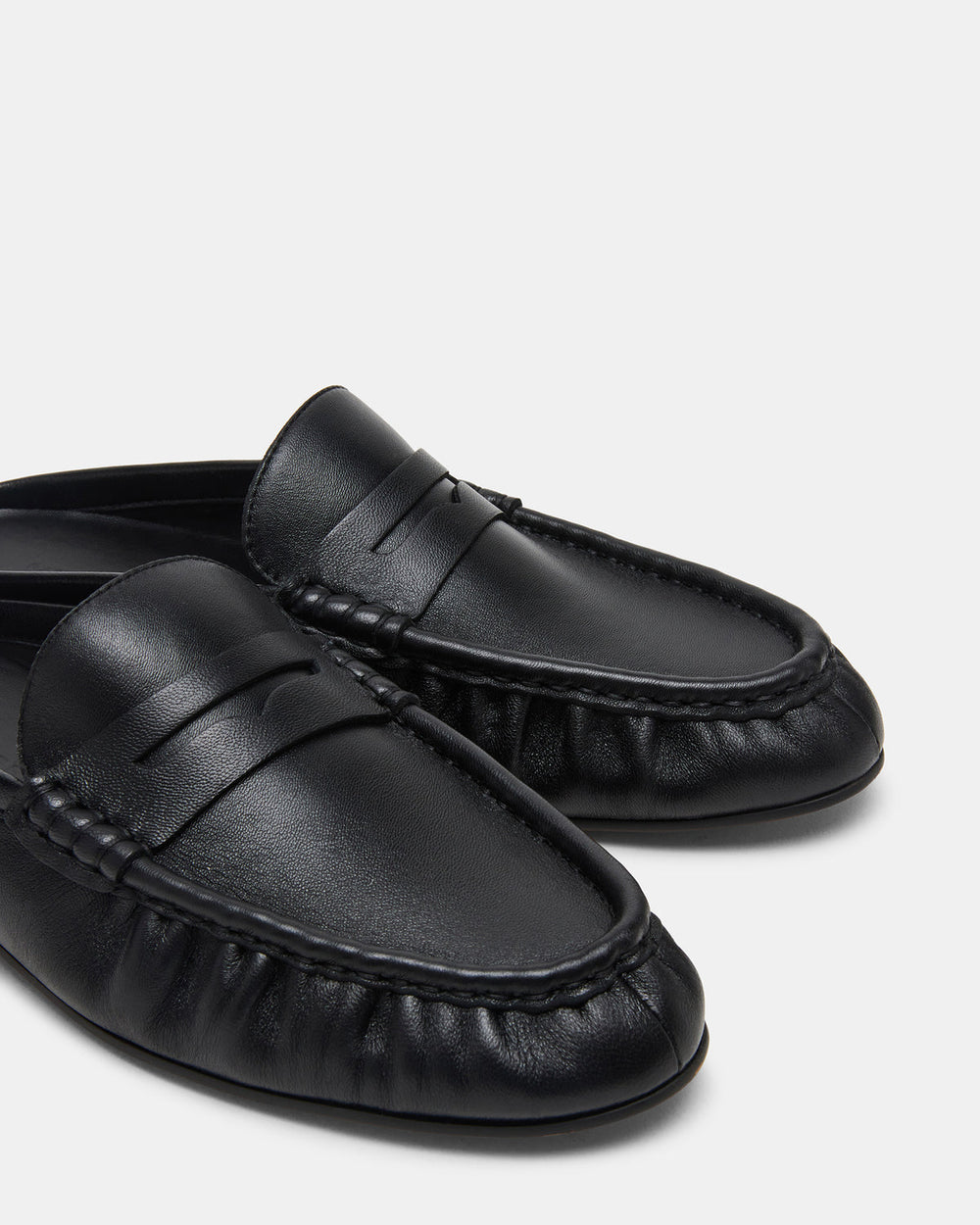 RAFE Black Leather Slip-On Mule Women's Flat
