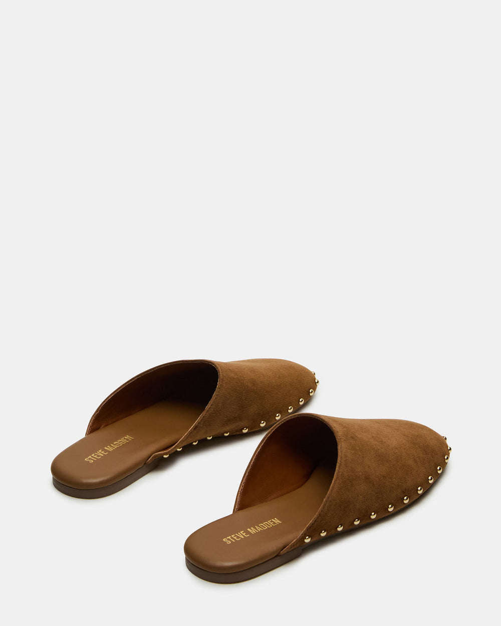 PEARSON Chestnut Suede Rounded-Toe Slip-On Women's Flat