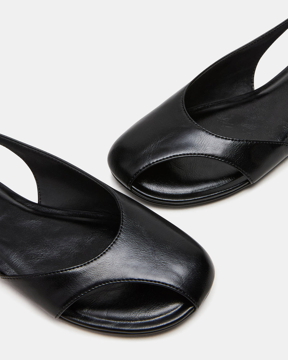 ZEST Black Slingback Cut-Out Round-Toe Women's Flat