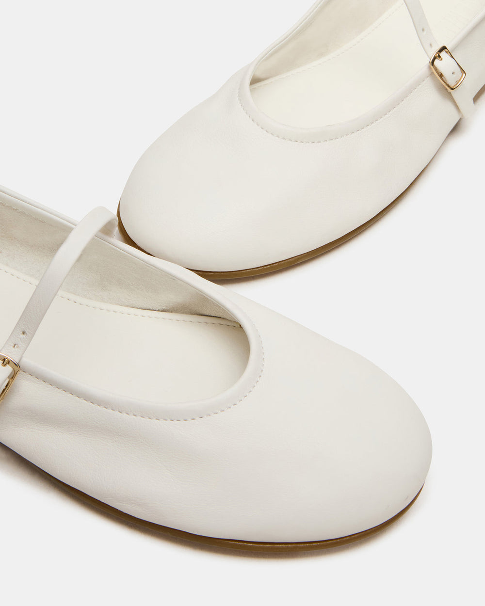 BESETTE Bone Leather Mary Jane Ballet Women's Flat