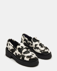 LAYKEN-H Black/White Platform Lug Women's Loafer
