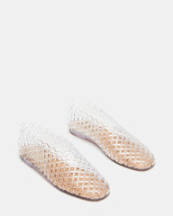 GROVE Clear Square-Toe Jelly Women's Flat