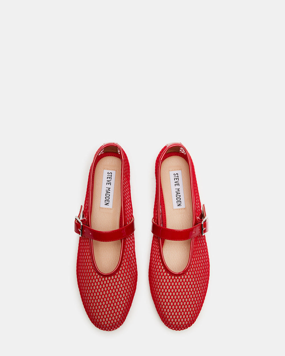 DREAMING Red Mesh Women's Mary Jane Flats