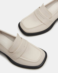 BAXTER Bone Leather Women's Block Heel Loafer