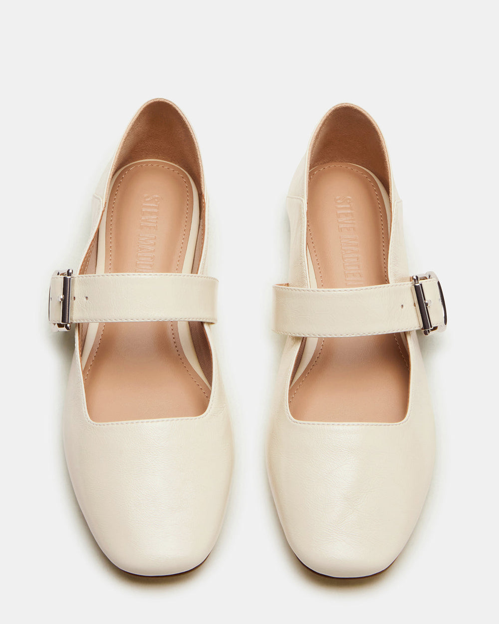 JENNI Bone Leather Women's Square-Toe Mary Jane Ballet Flat