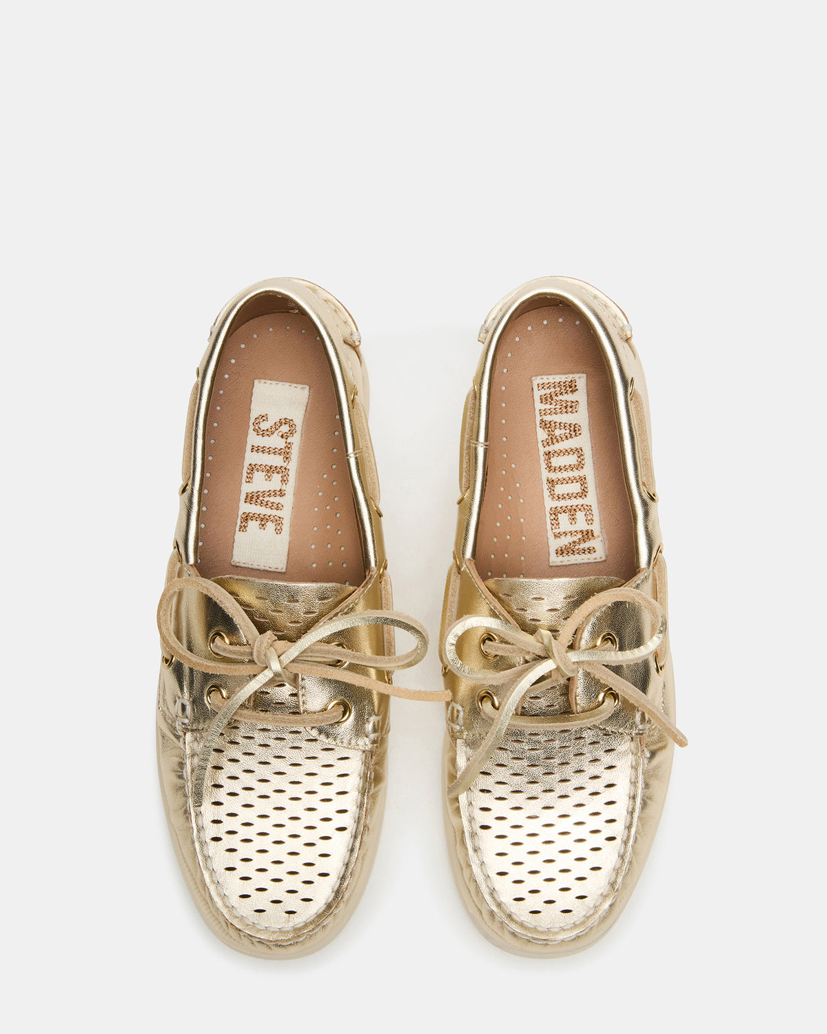 SAIL Gold Leather Flat Loafer | Women's Loafers