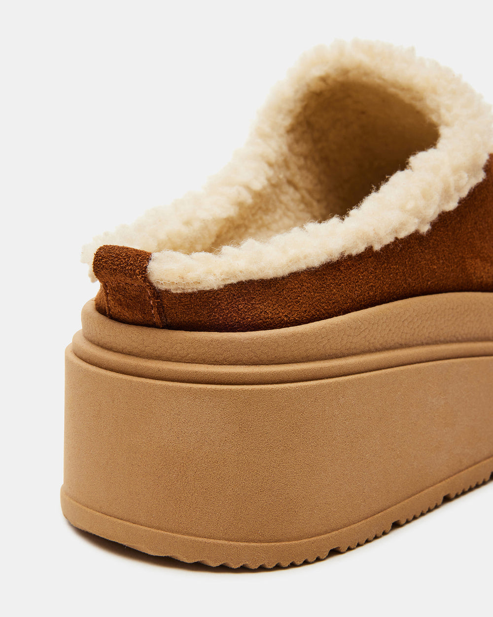 SMORES Tan Suede Faux Fur Slip-On | Women's Flats