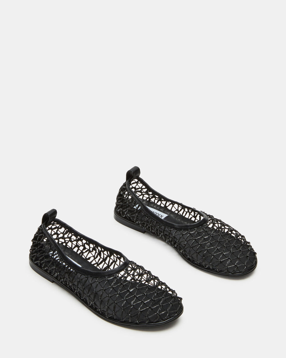 AMBROSIA Black Women's Net Caged Ballet Flat