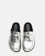 SKIPPER Silver Metallic Women's Slip-On Mule