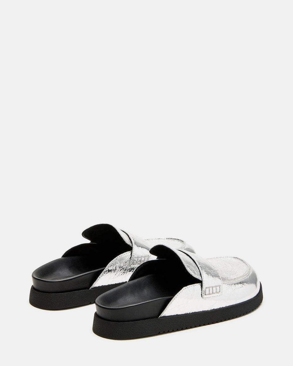 SKIPPER Silver Metallic Women's Slip-On Mule