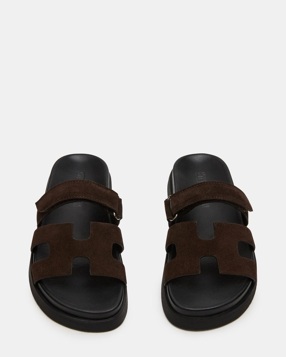 MAYVEN Chocolate Brown Suede Flatform Slide Women's Sandal