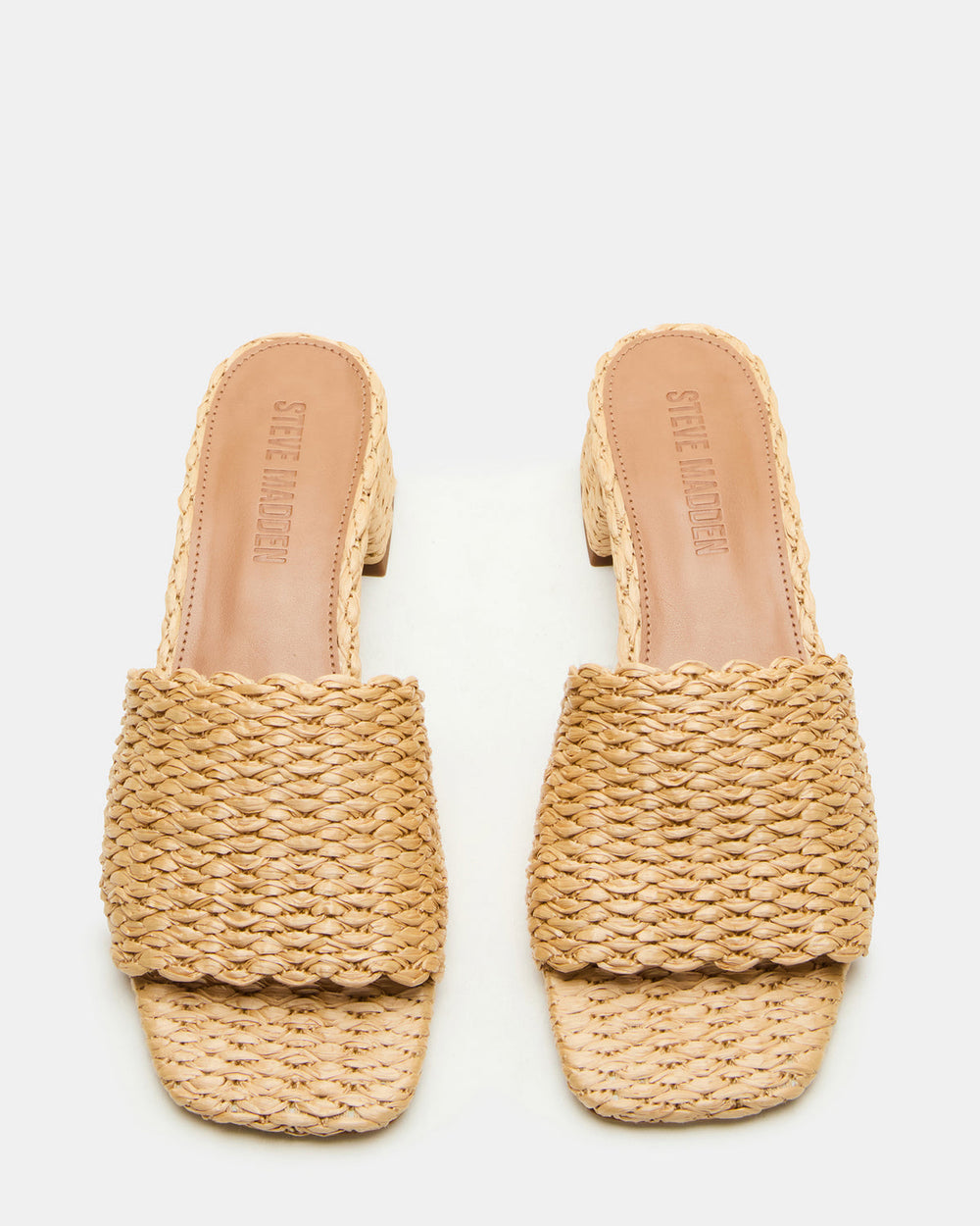 MONTGOMERY Raffia Square-Toe Slide Mule Women's Sandal