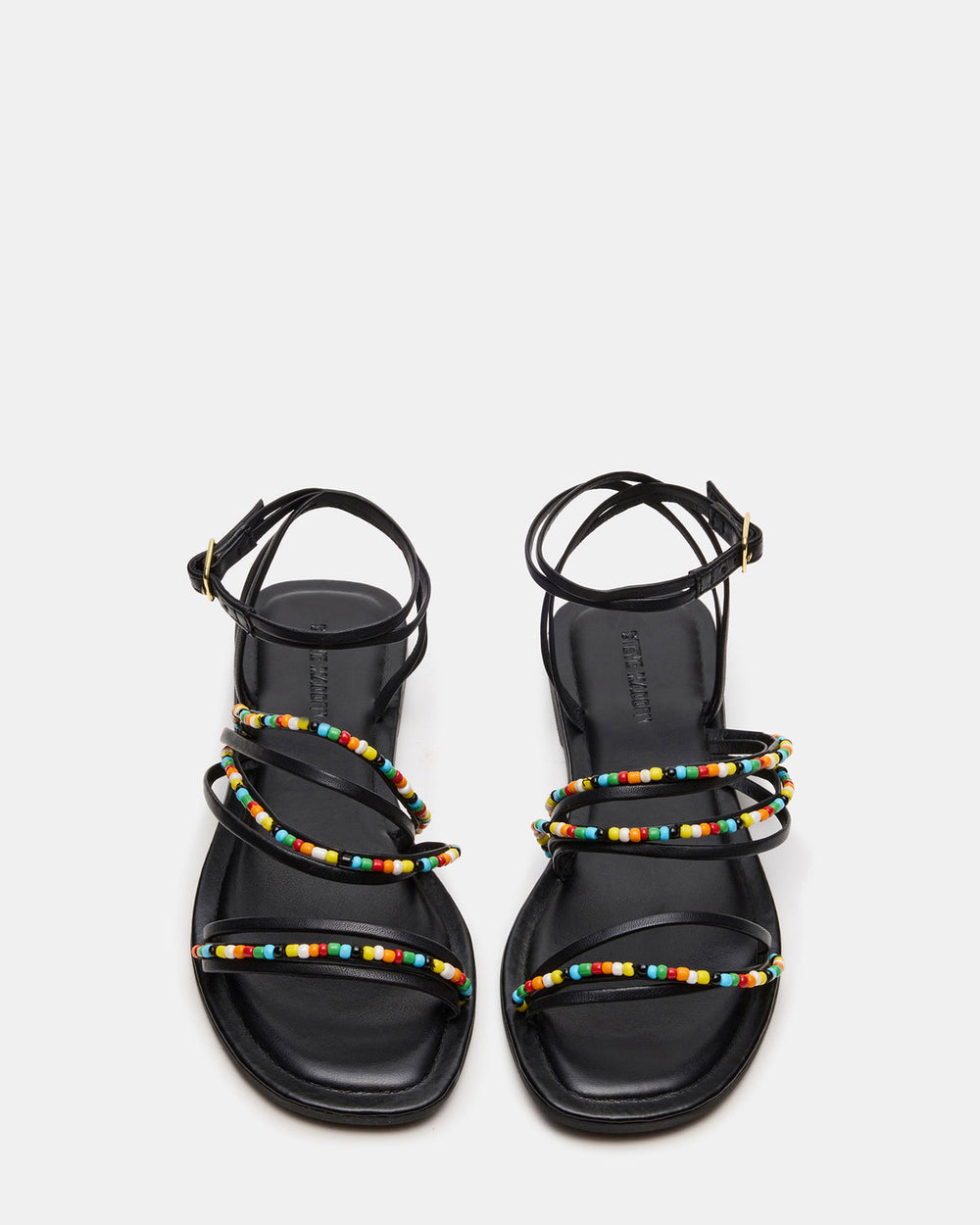 VIMA Black Multi Strappy Multi-Colored Women's Sandal