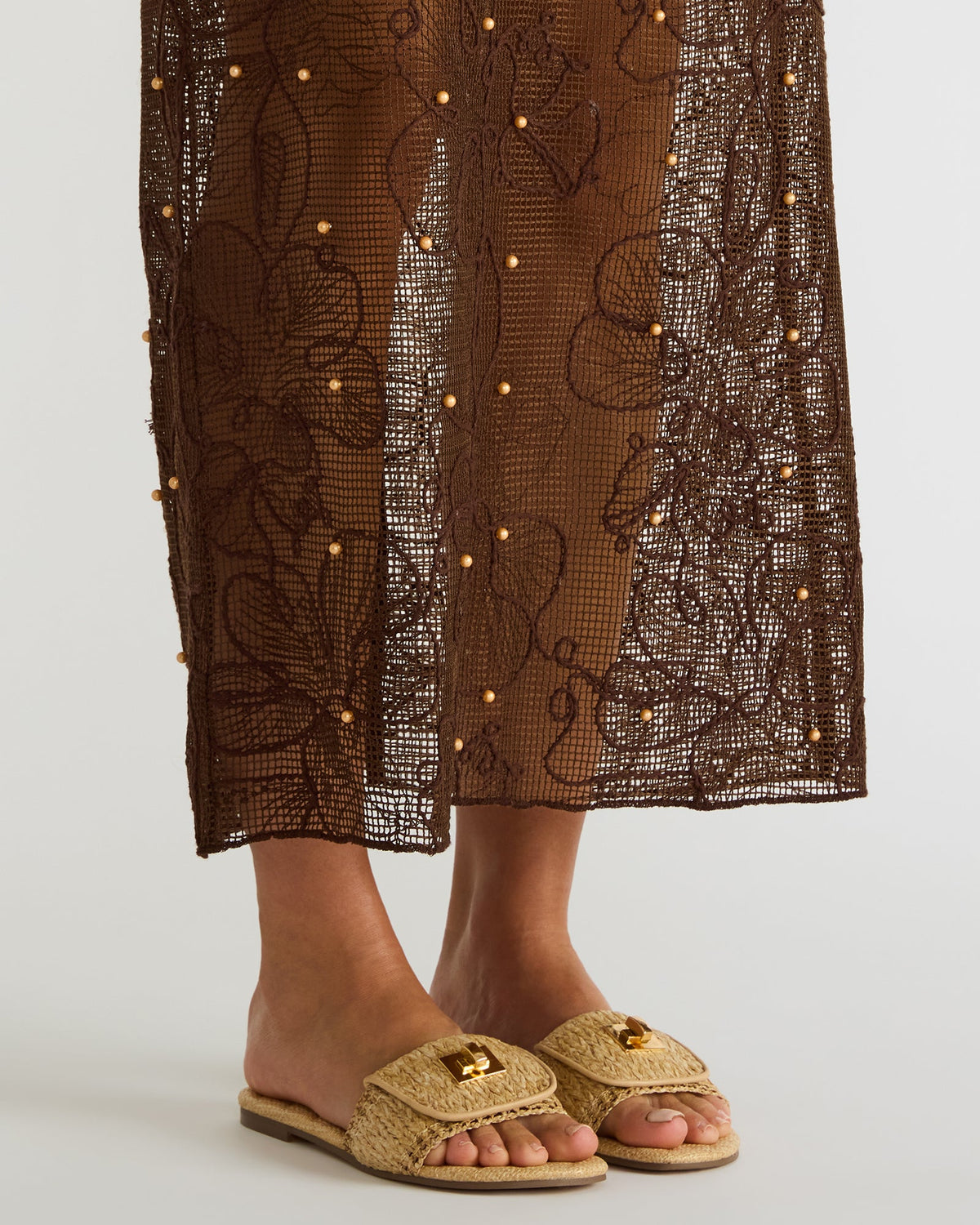 MORELAND Black Quilted Slide Women's Sandal
