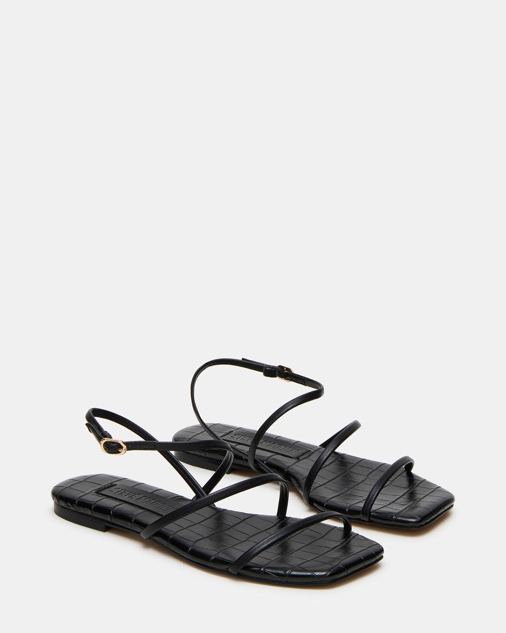 TANGO Black Square-Toe Strappy Women's Sandal
