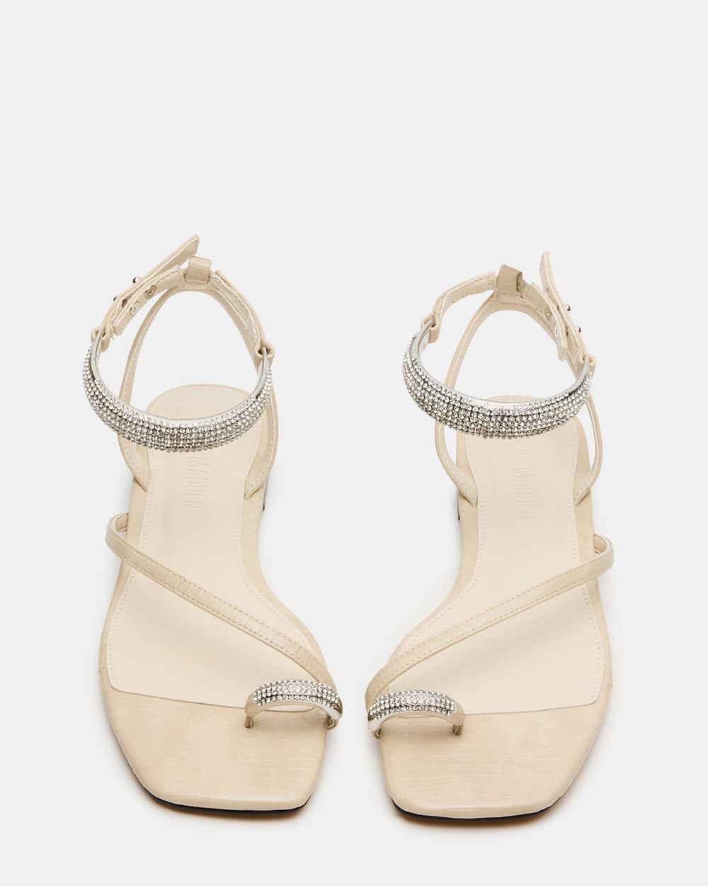 ODYSSEY-R Bone Crocodile Strappy Square-Toe Women Sandal