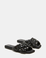 LEVITY Black Square-Toe Slide Women's Sandal