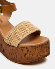 CABERNET Raffia Women's Platform Wedge Sandal
