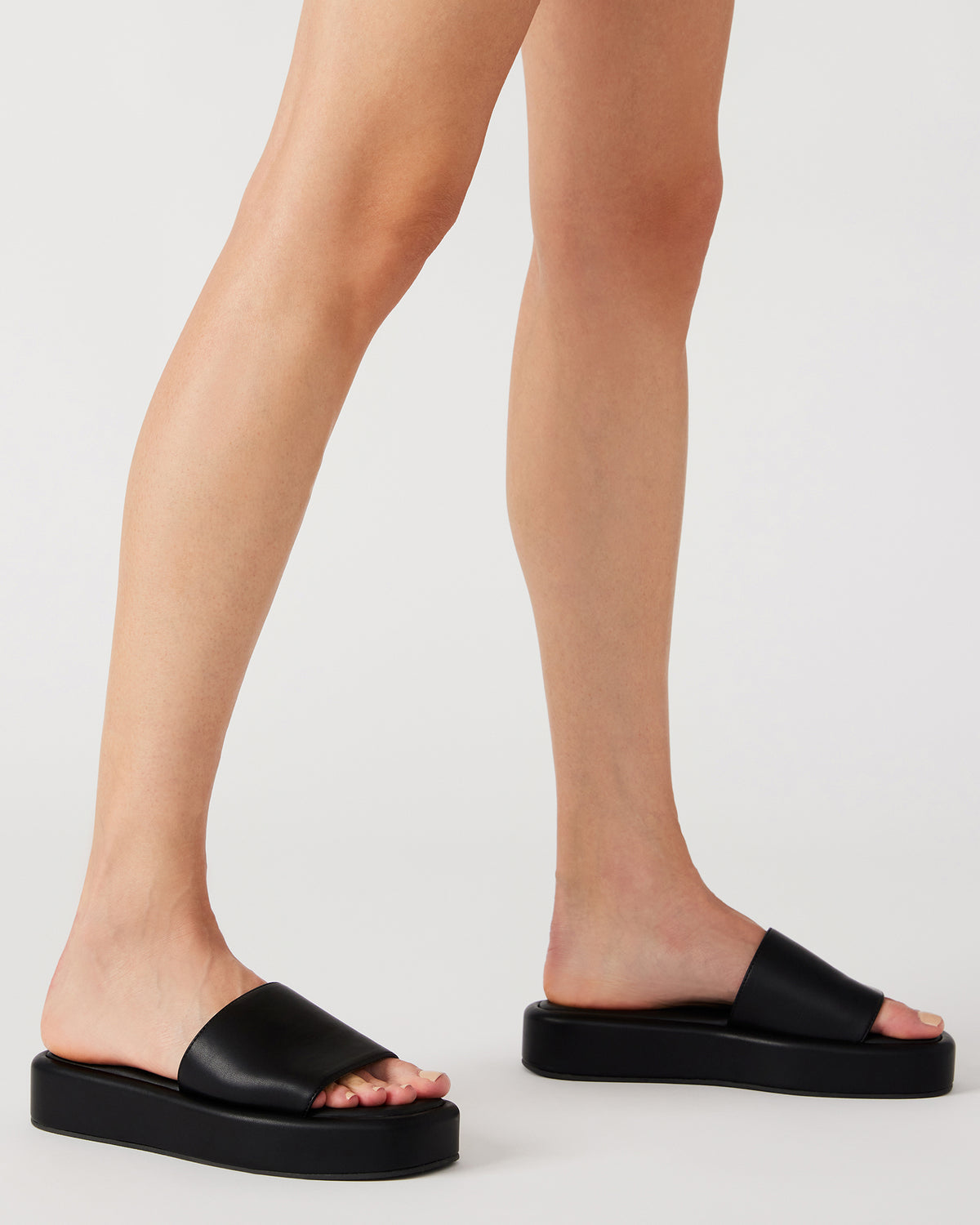 BEACHY Quilted Pistachio Platform Slide Women's Sandal