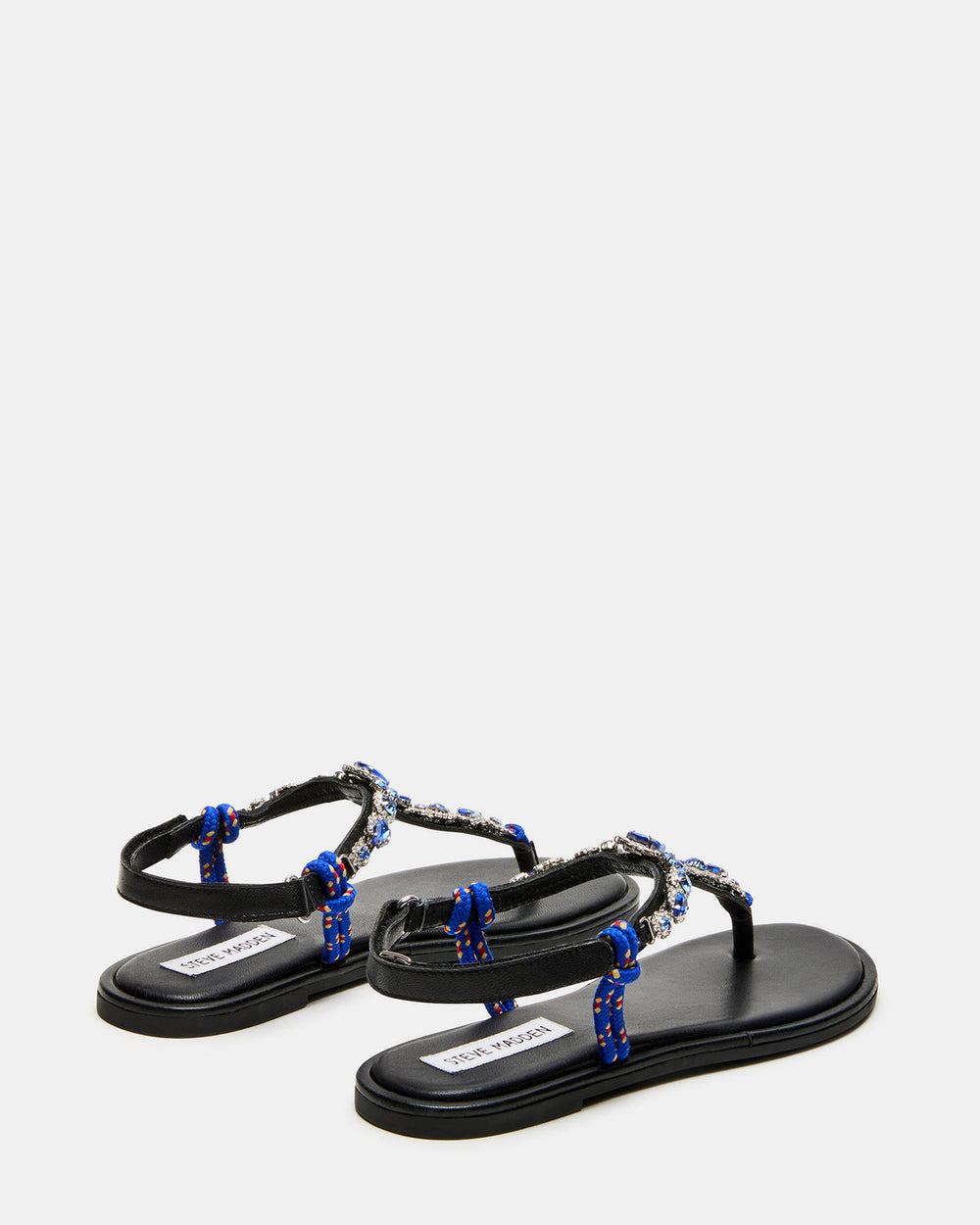 SOLITA Blue Multi Rhinestone Ornament Thong Sandal | Women's Sandals