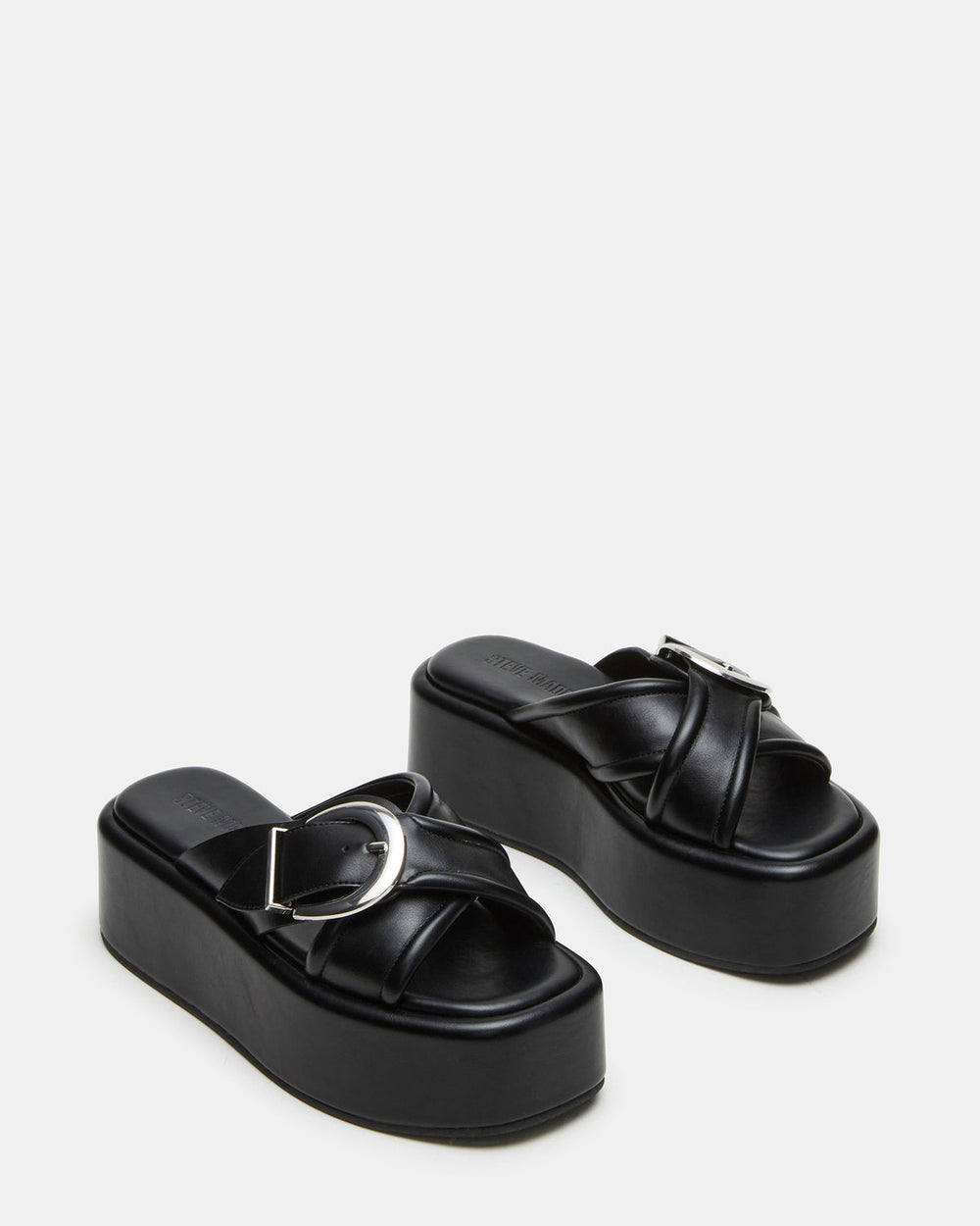 CYPHER Black Women's Platform Square Toe Sandal