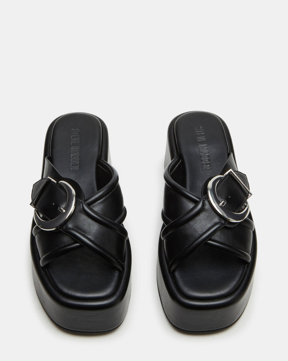 CYPHER Black Women's Platform Square Toe Sandal