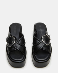 CYPHER Black Women's Platform Square Toe Sandal