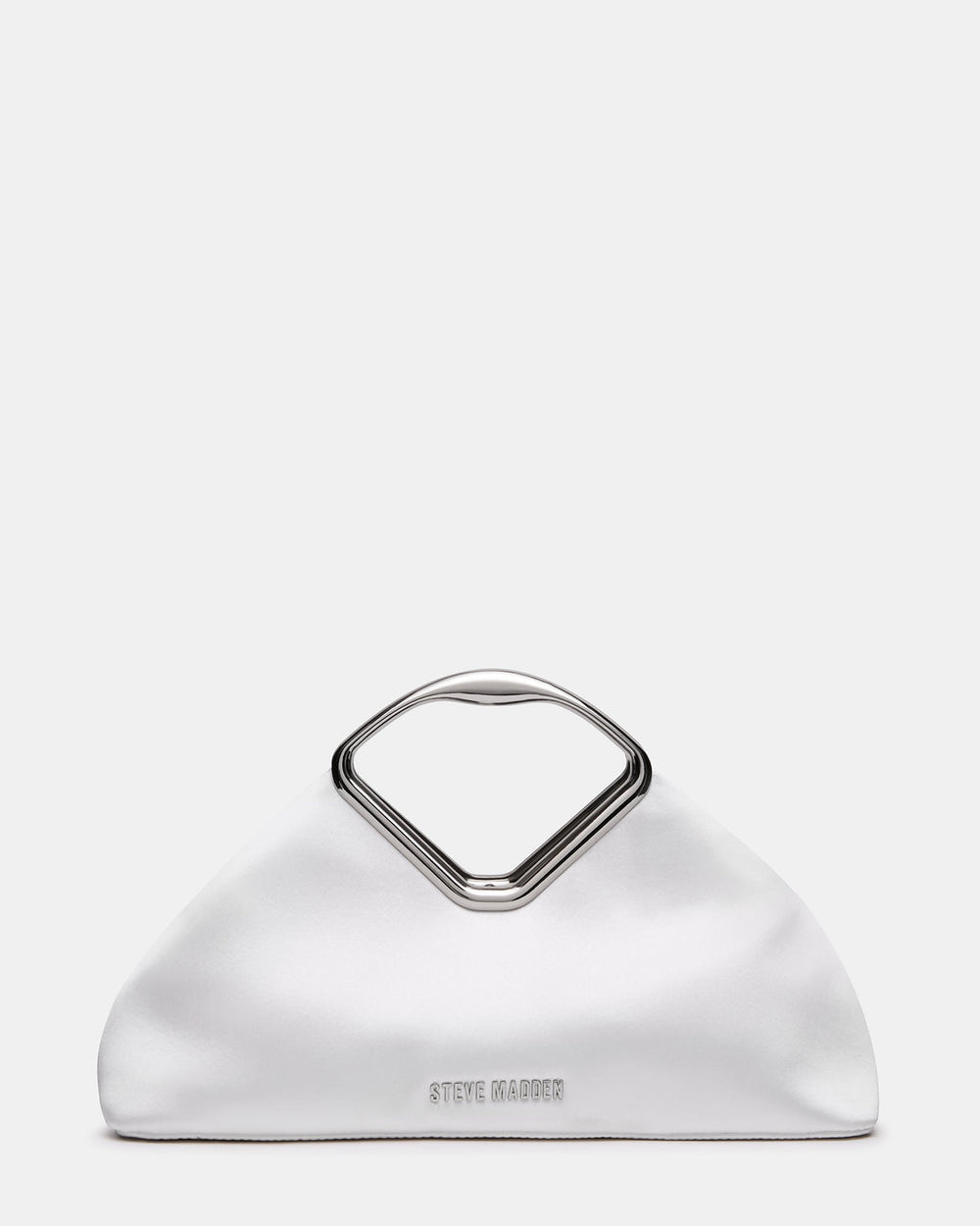 BARBARA Bag White Soft Satin Metal Bracelet Crossbody Clutch Handbag