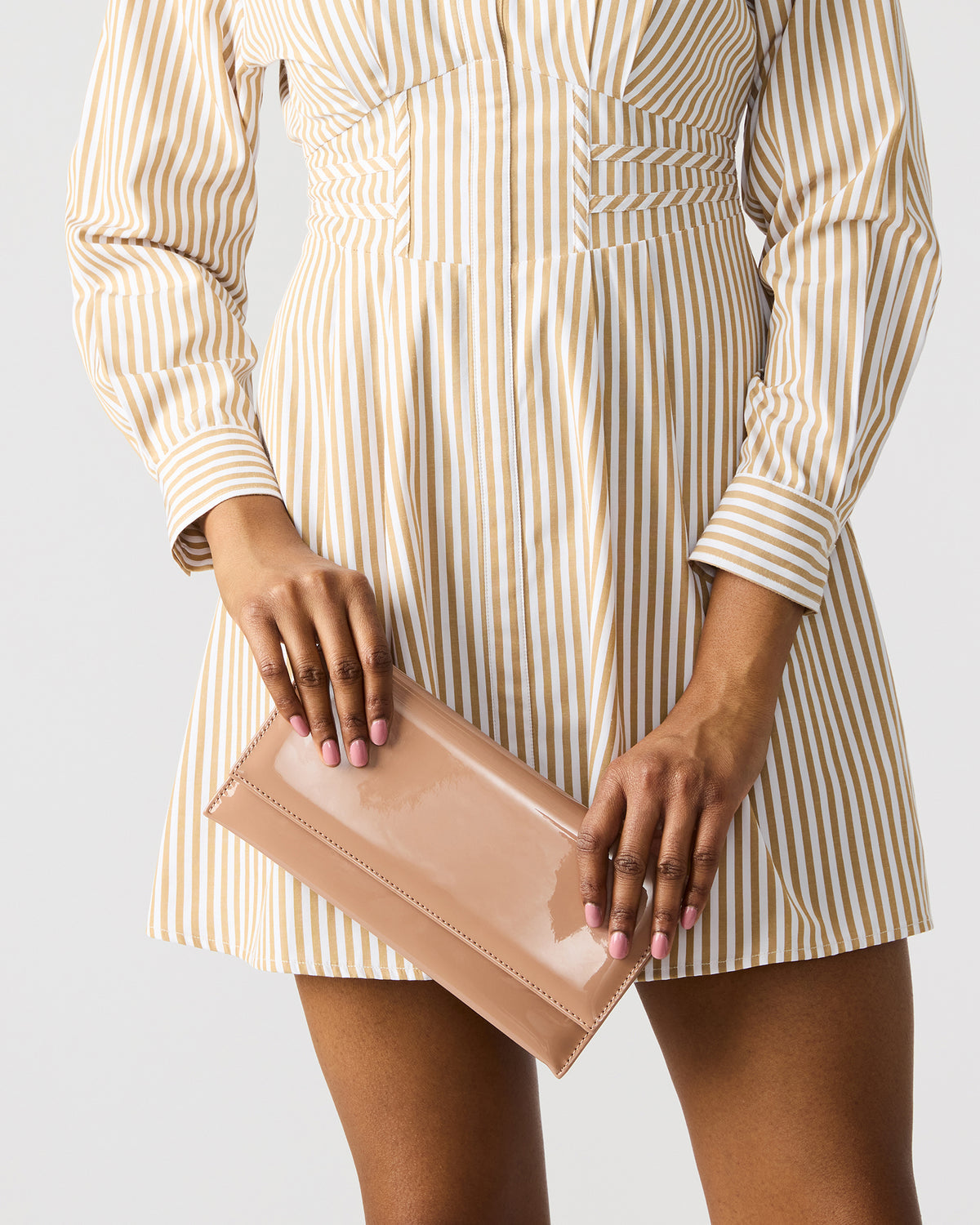 JULIANA Bag Blush Patent Crossbody Clutch Handbag