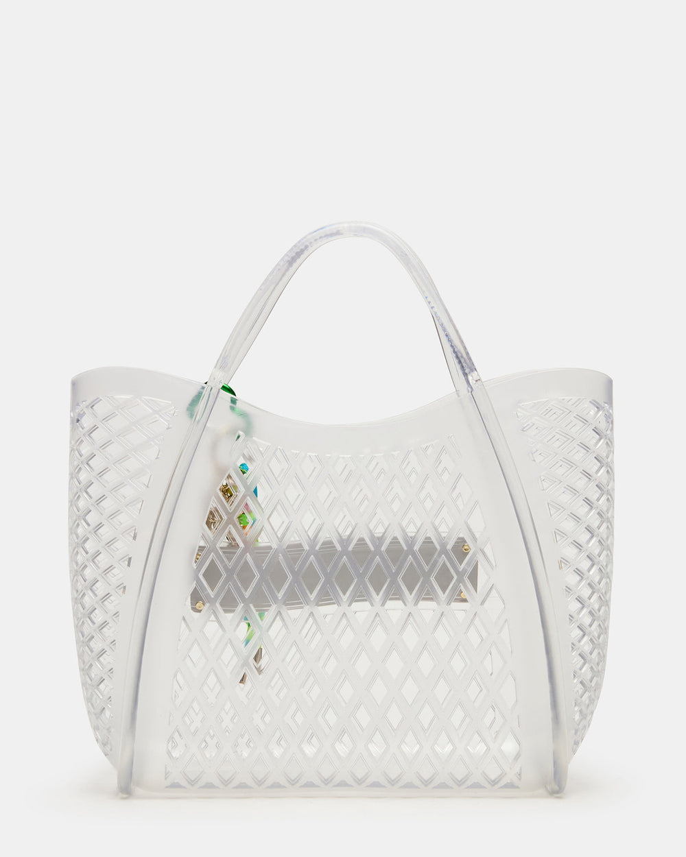 SUMMER Bag Clear Caged Jelly Top-Handle Tote Handbag