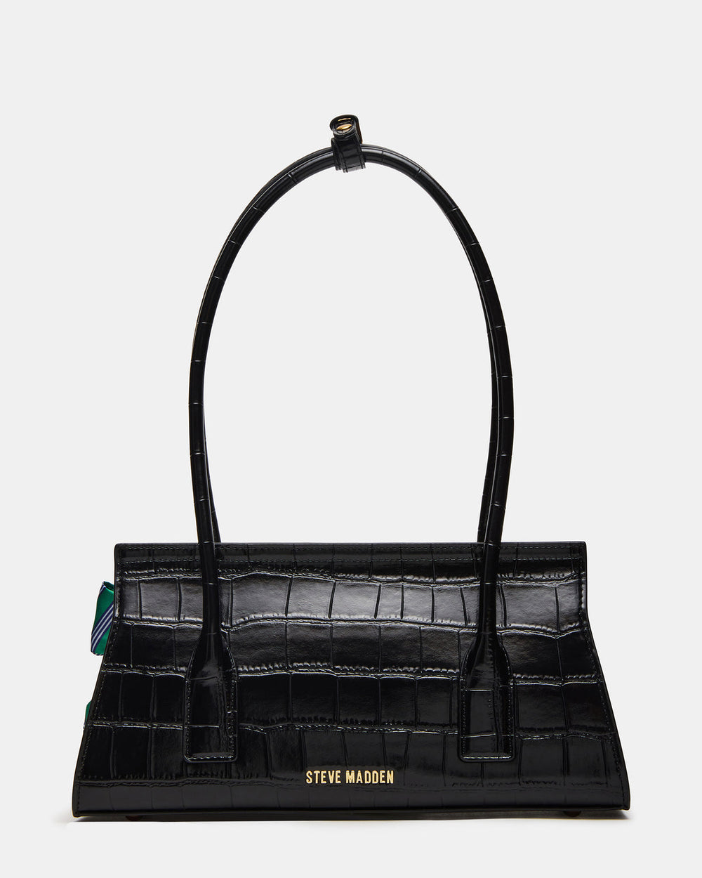 MILAN Bag Black Elongated Menswear-Inspired Shoulder Strap Handbag