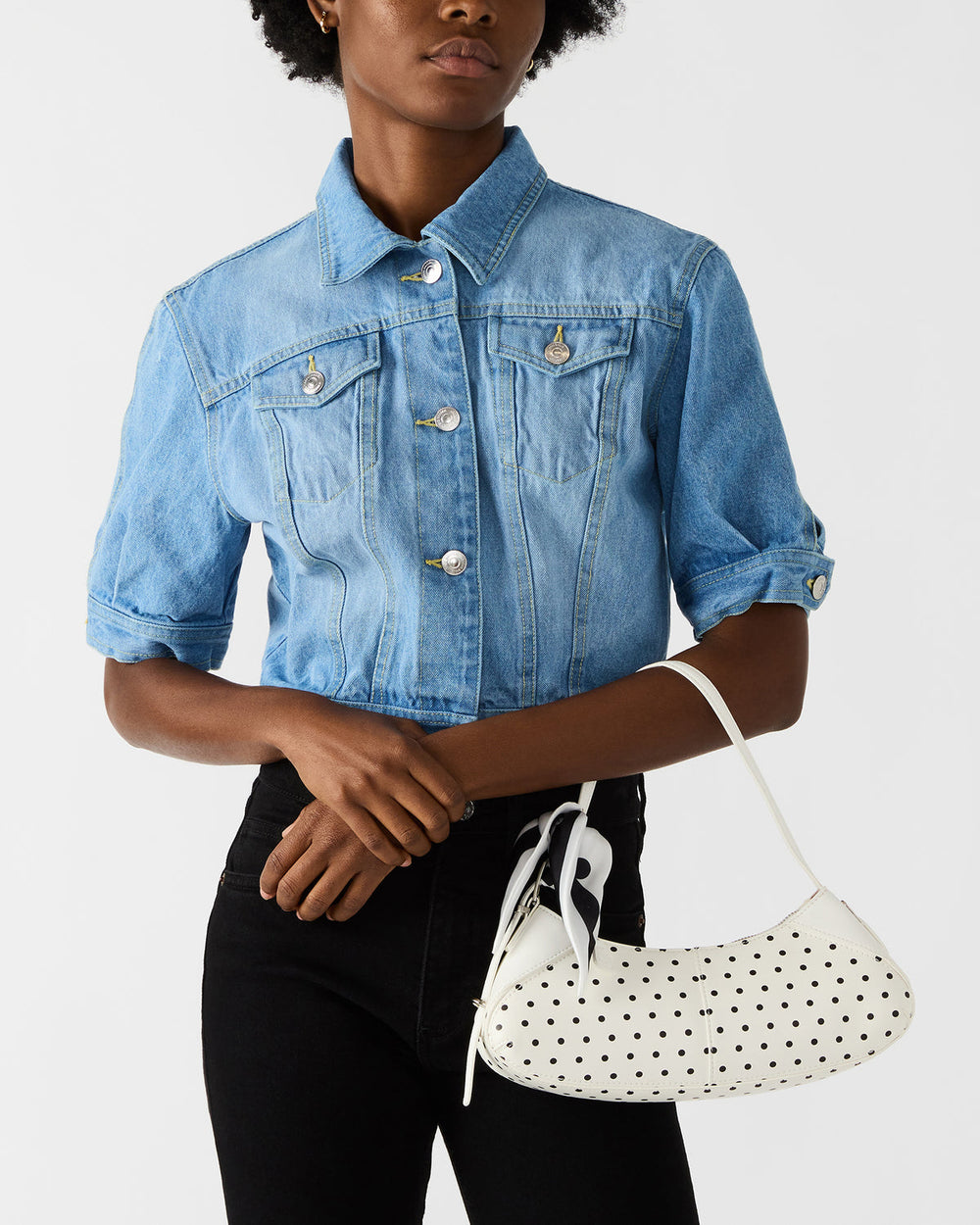 ROXEY Bag Dots Crescent-Shaped Top-Zipper Shoulder Strap Handbag