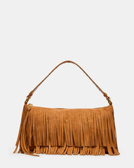 BOHEME Bag Tobacco Shoulder Strap Studded Fringe Handbag