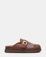Kids' MONEYY Brown Rhinestones Girls' Slip-On Clog