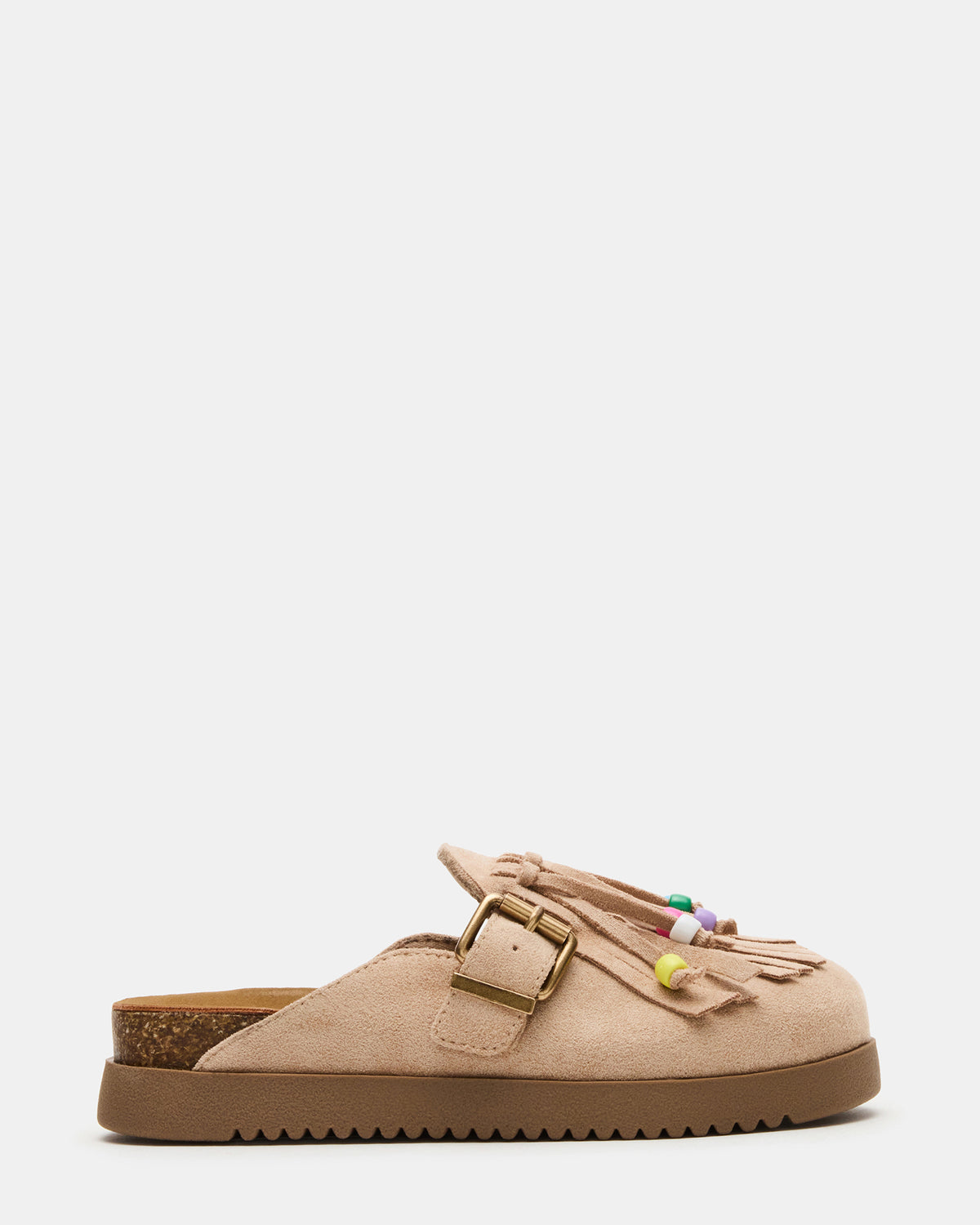 Kids' TREAT Taupe Girls' Slip-On Fringe Flat