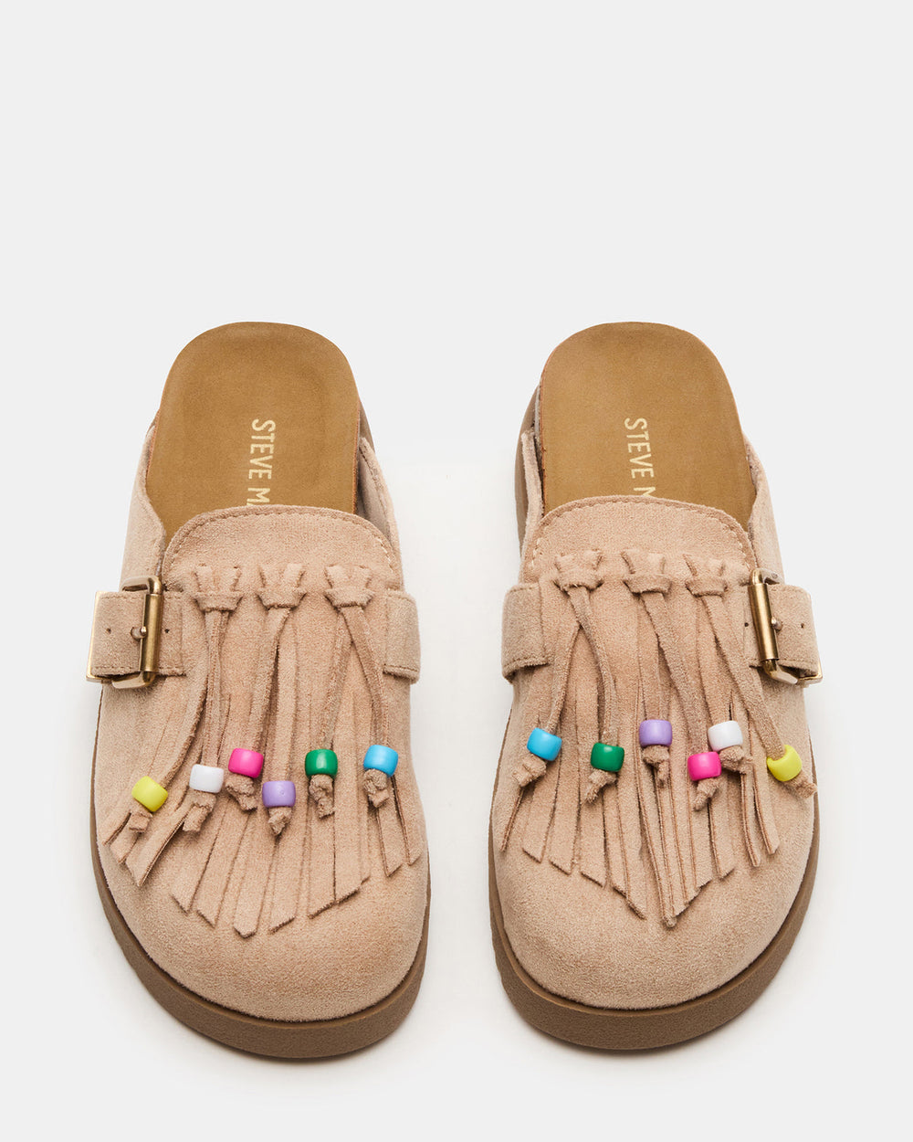 Kids' TREAT Taupe Girls' Slip-On Fringe Flat