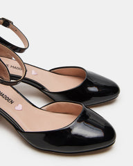 Kids' PRETTYY Black Patent Girls' Block Heel