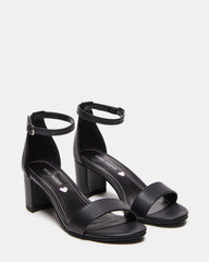 Kids' CARRSON Black Smooth Girls' Dress Heel