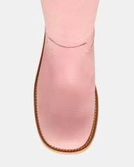 RIGGS Pink Leather Square-Toe Women's Boot