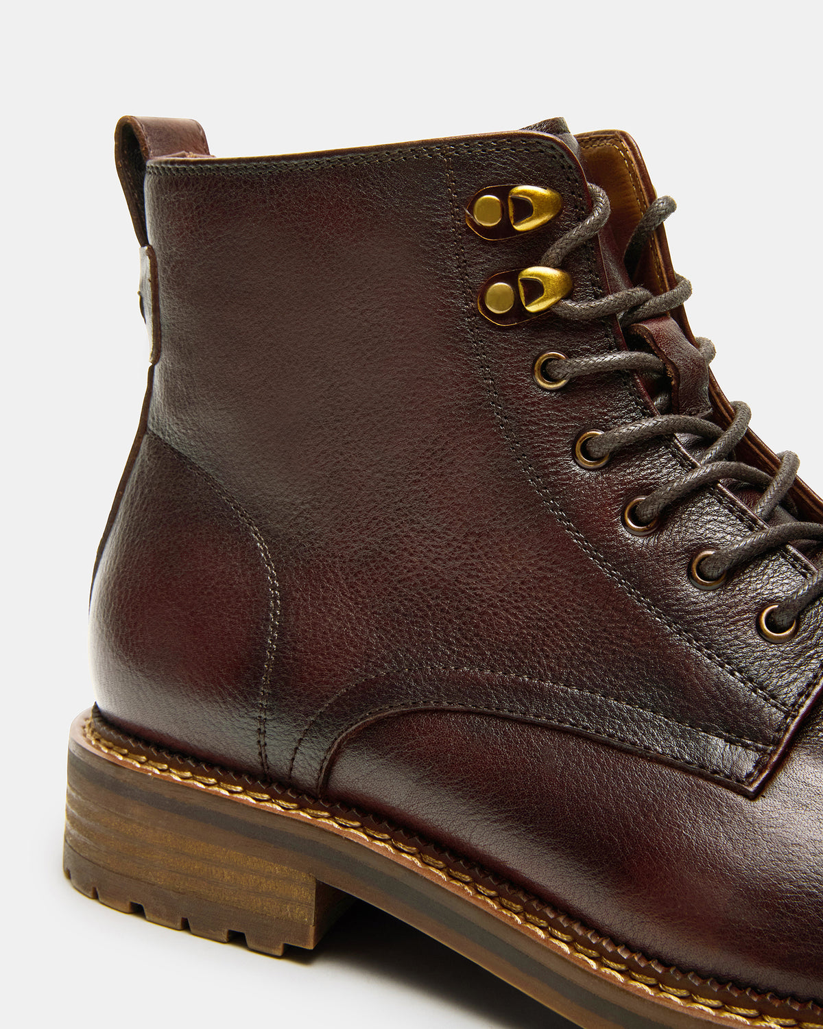 NOBY Brown Leather Men's Lace-Up Ankle Boot