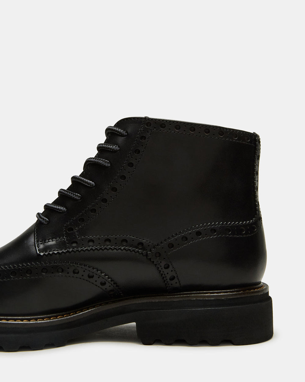 KODA Black Leather Lace-Up Men's Ankle Boot