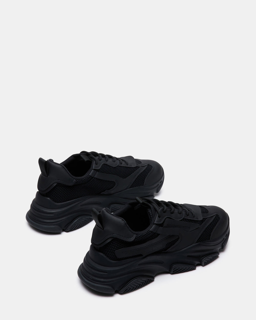 POSSESS Black Low-Top Lace-Up Men's Sneaker