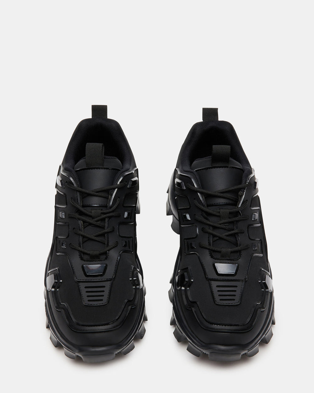 PONCE Black Men's Chunky Sole Lace Up Sneaker