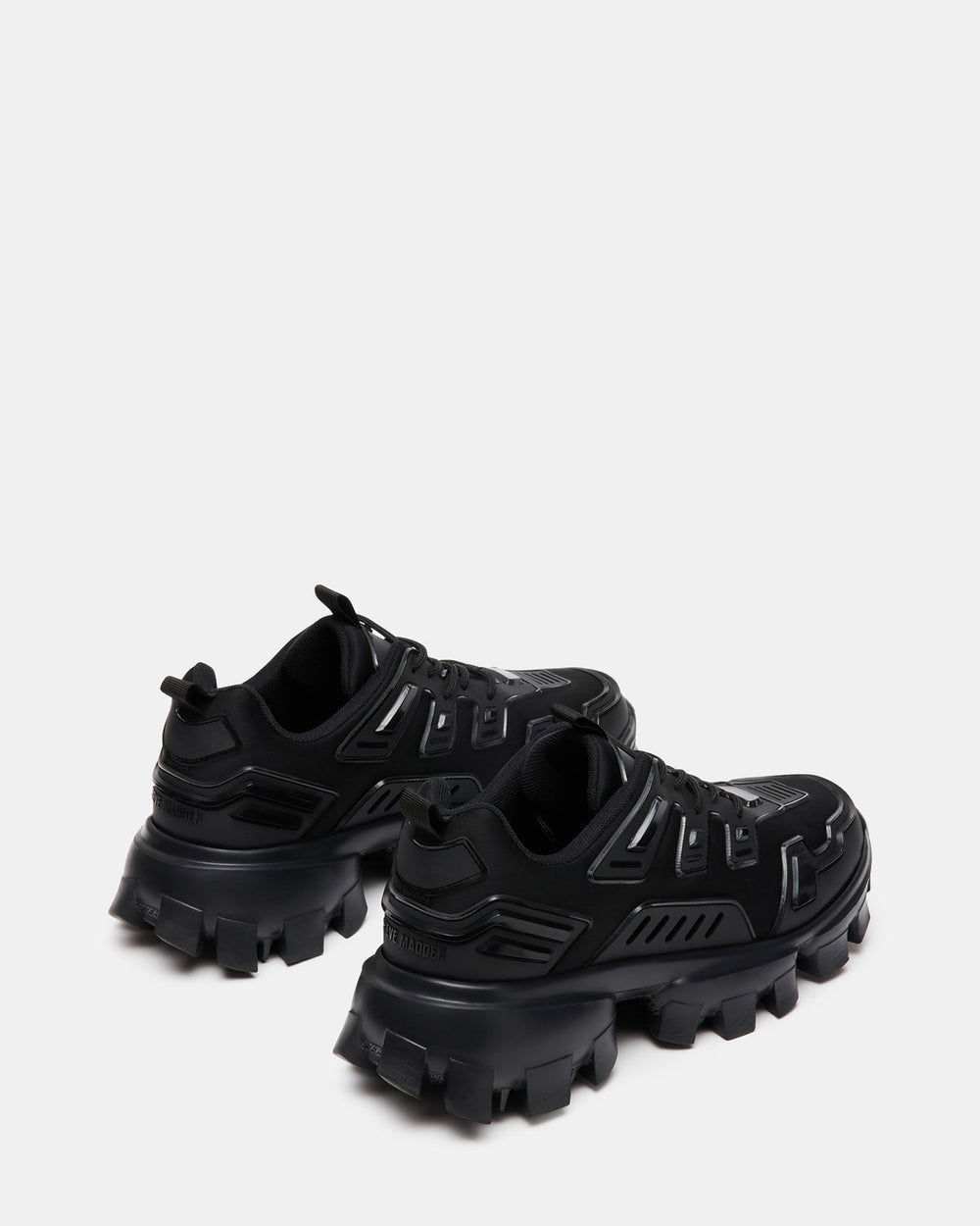 PONCE Black Men's Chunky Sole Lace Up Sneaker