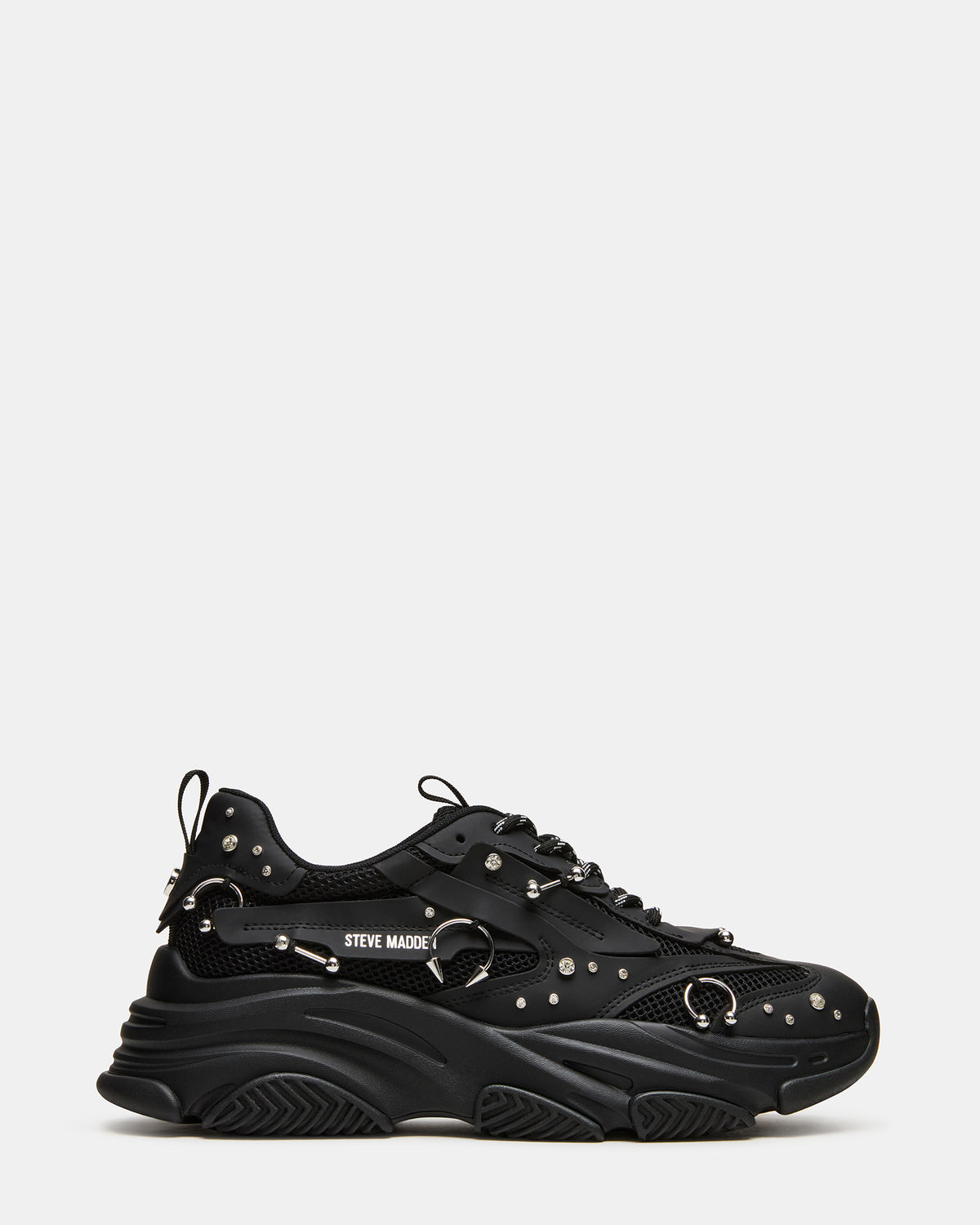 PIERCED Black Low-Top Lace-Up Men's Sneaker