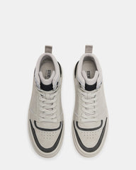 DERICK Light Grey Men's Lace-Up High-Top Sneakers