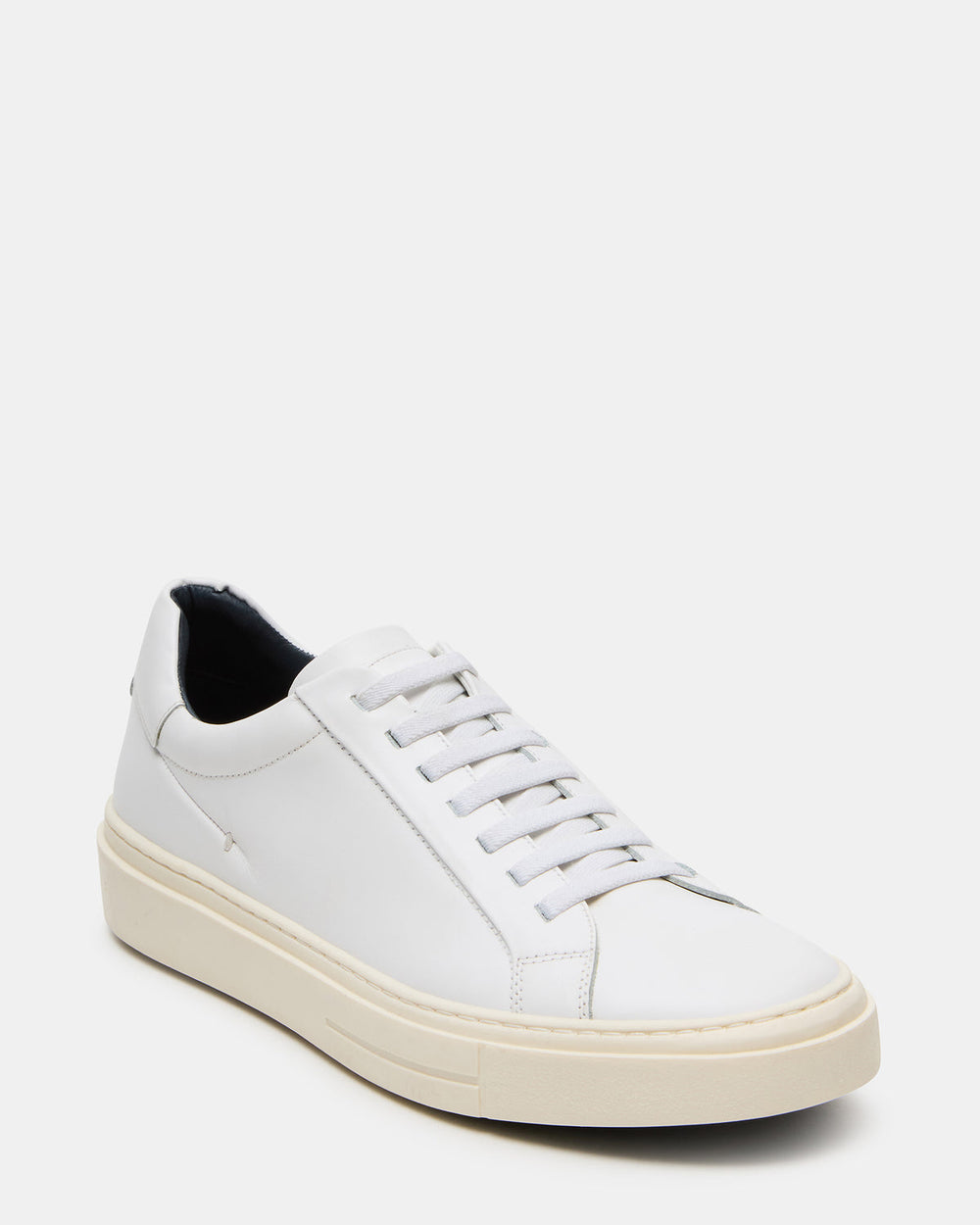 ZOII White Leather Men's Low-Top Lace-Up Sneaker